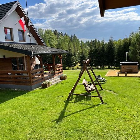 Domek Z Kominkiem Nad Jeziorem Z Jacuzzi Ogrodowym Sumowo  Dış mekan fotoğraf