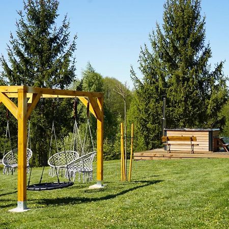 Domek Z Kominkiem Nad Jeziorem Z Jacuzzi Ogrodowym Sumowo  Dış mekan fotoğraf